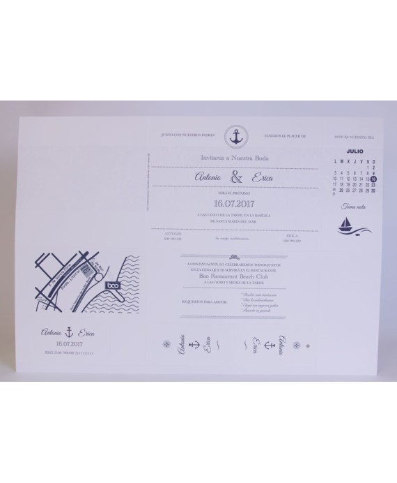 Invitacion de boda Tintán