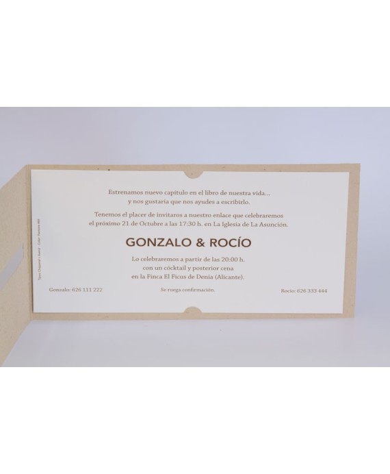 Invitacion de boda Toro