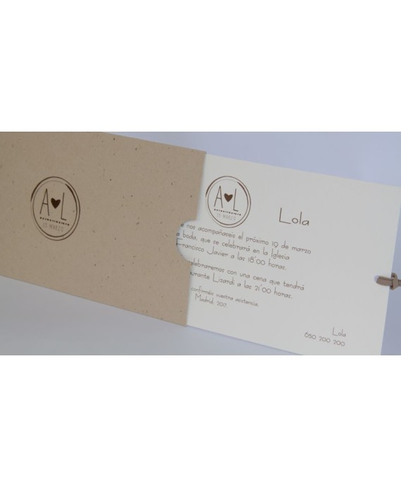 Invitacion de boda Vico