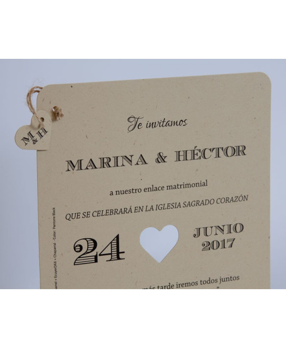 Invitacion de boda Yak