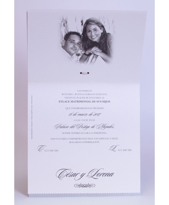 Invitacion de boda Chispis