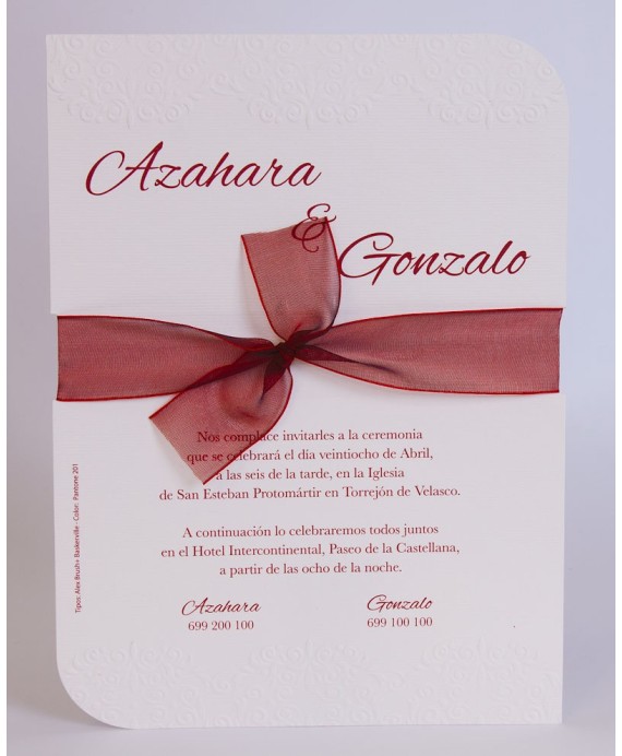 Invitacion de boda Conny