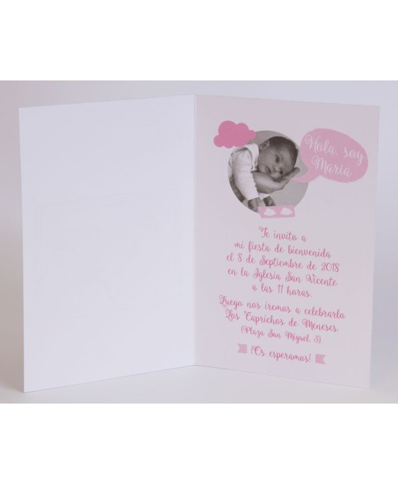 Invitacion de bautizo Laila
