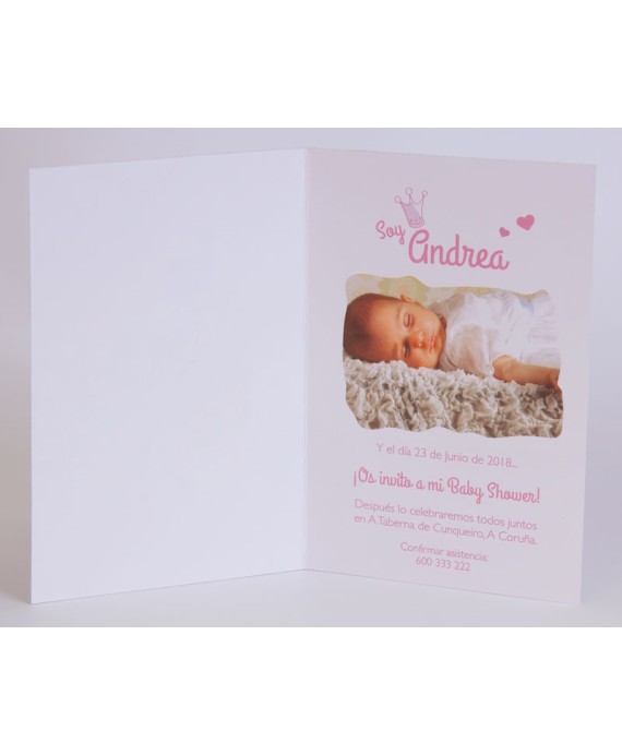 Invitacion de bautizo Linda