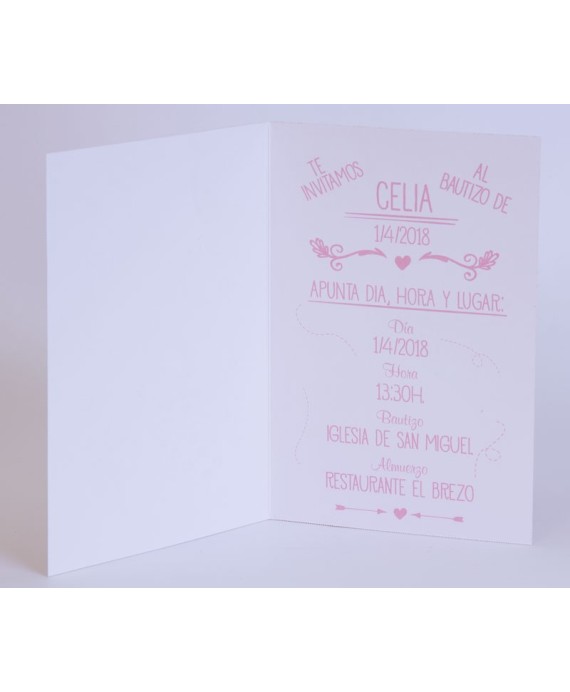 Invitacion de bautizo Luna