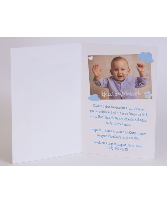 Invitacion de bautizo Naty