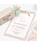 Invitacion de boda caramelo flores