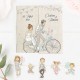 Invitacion de boda papa y mama se casan en bicicleta