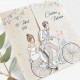 Invitacion de boda papa y mama se casan en bicicleta