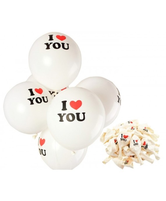 Set 100 globos i love you
