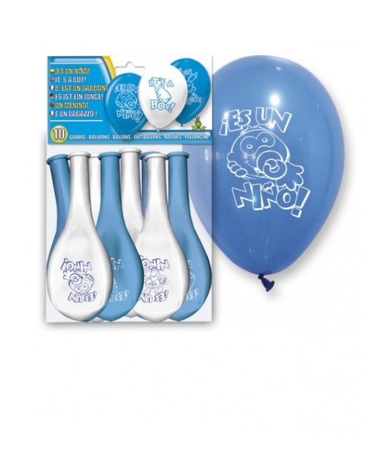 Set 10 globos es un niño