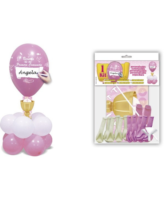 Deco kit centro comunión rosa