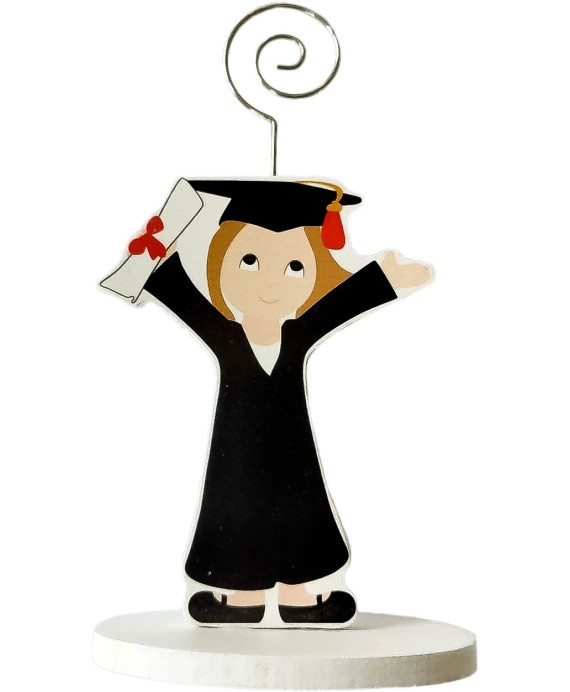 Pinza portafotos madera graduación