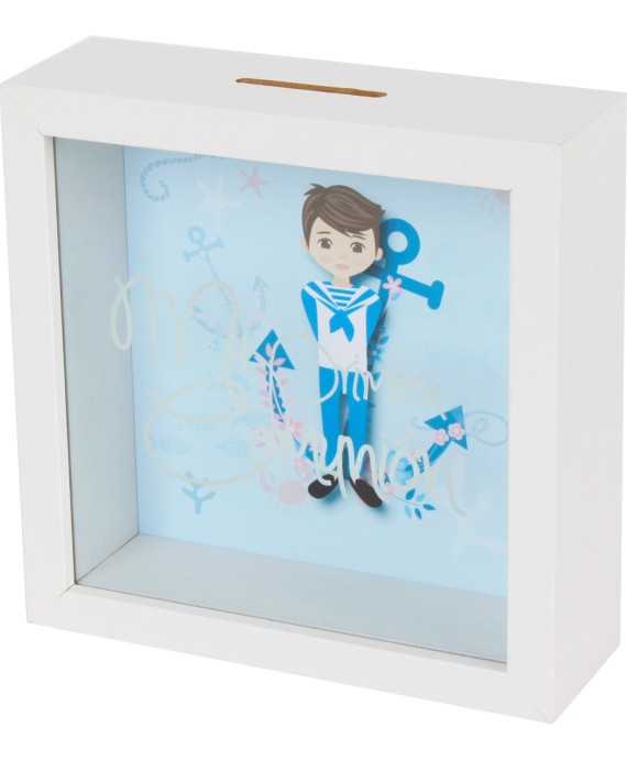 Hucha de Madera Comunión Niño