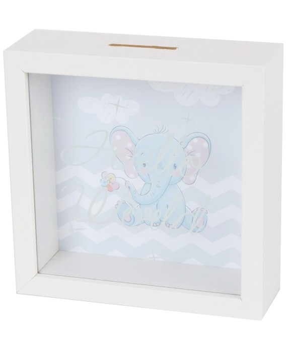 Hucha de madera elefante