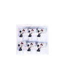 Pack con 6 pinzas decoración novios madera