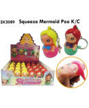 Llavero para apretar caca sirenita