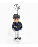 Niño comunión capitán  sujeta-tarjetas