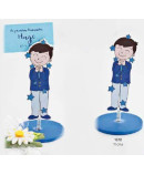 Sujeta-tarjetas niño comunión estrellas madera