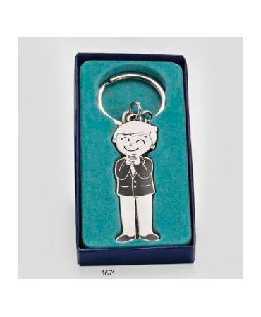 Llavero niño comunión rezando