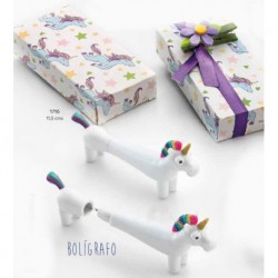 Bolígrafo unicornio c/caja de regalo