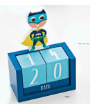 Calendario Perpetuo Madera Super Héroe