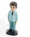 Niño comunión americana azul