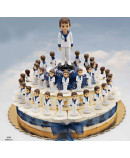 Tarta 37 cajitas niño comunión marinero ancla