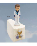 Cajita niño comunión marinero ancla c/5 peladillas