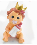 Hucha bebé niña corona rosa