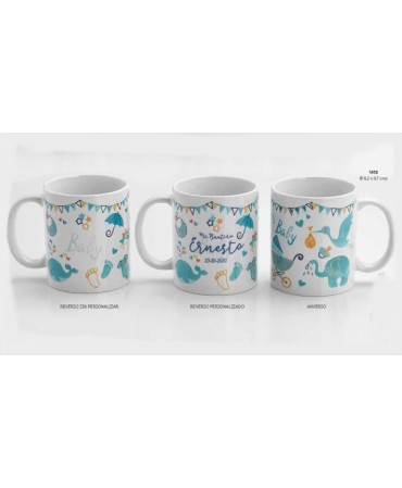 Taza motivos bebé celeste