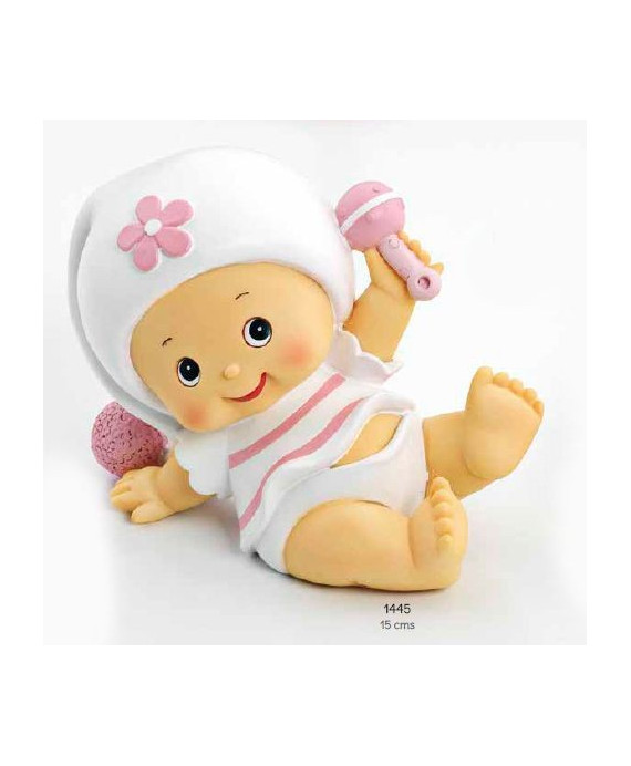 Hucha bebé niña pijama blanco