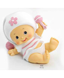 Hucha bebé niña pijama blanco