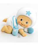 Hucha bebé niño pijama blanco