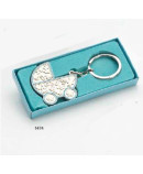 Llavero carrito motivos bebé celeste