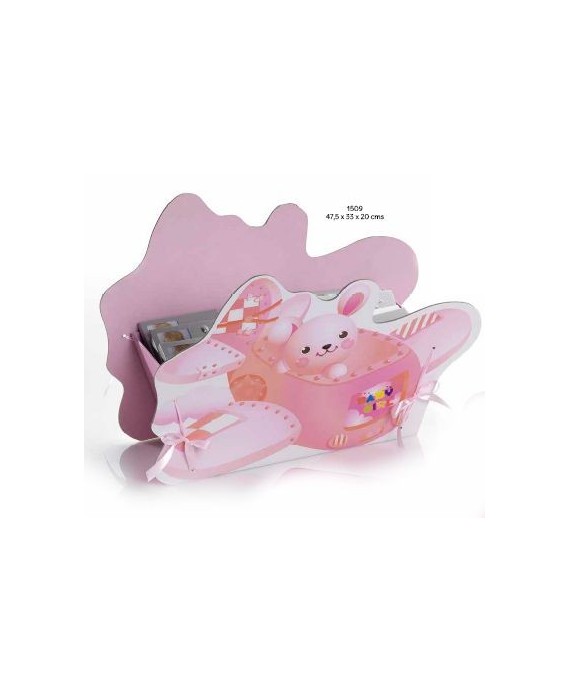 Cesto avión bebé rosa
