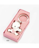 Llavero bebé niña biberón rosa