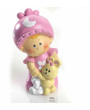 Hucha bebé niña gorrito luna