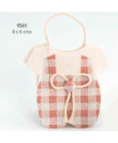 Bolsita trajecito vichy rosa