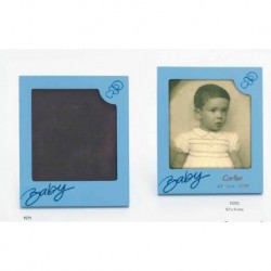Portafotos baby foto polaroid celeste