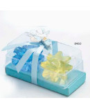 Set 2 velas flotantes c/lazo y pinza celeste