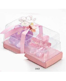 Set 2 velas flotantes c/lazo y pinza rosa