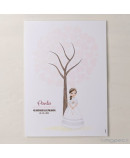 Lámina firmas niña Comunión con rosario 42x29,5cm