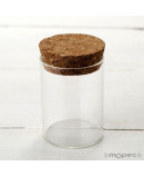 Tarro Cristal con Tapón de Corcho Ø4,5x6,5cm