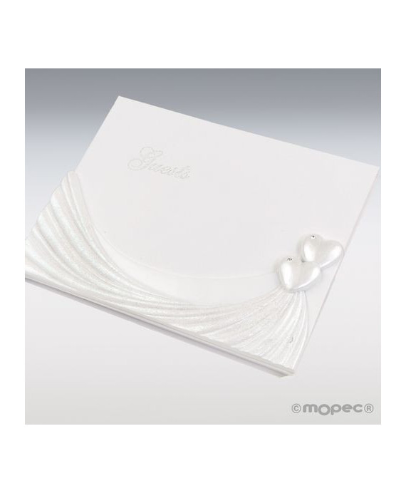 Libro de firmas corazones 23x19cm