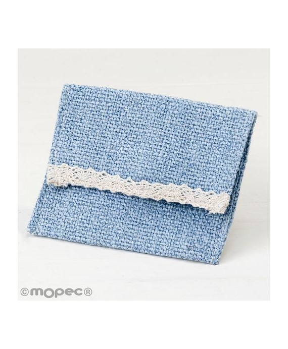 Bolsita azul con velcro
