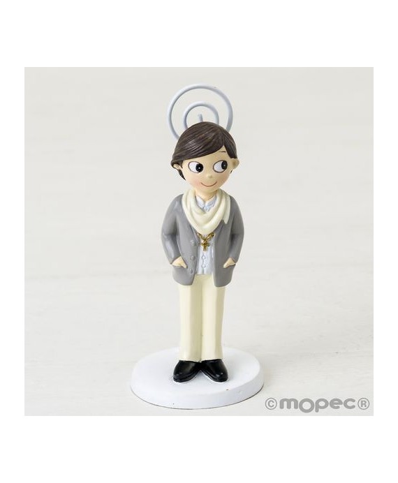 Portafotos niño Comunión con foulard, 11cm. min.6