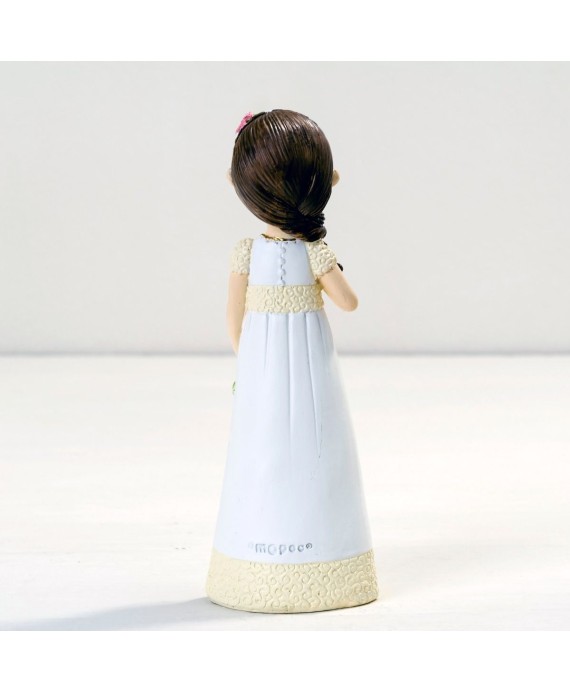 Figura niña Comunión vestido romántico, 16,5cm.