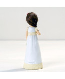Figura niña Comunión vestido romántico, 16,5cm.