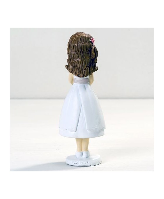 Figura niña Comunión con vestido corto 16,5cm.